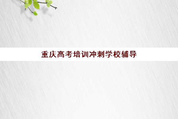 重庆高考培训冲刺学校辅导机构排名榜最新如何查询？2025年十大权威机构实力解析与择校全流程指南