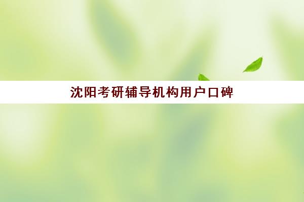 沈阳考研辅导机构用户口碑白皮书如何查询？2025年最新排名数据、真实评价解析与科学择校全指南