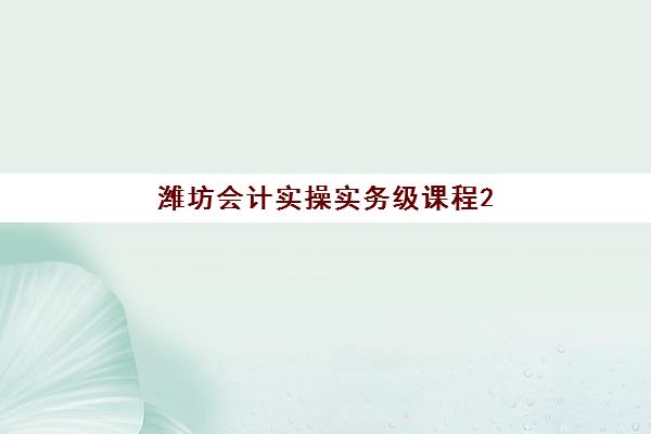 潍坊会计实操实务级课程2025辅导班哪儿最好？最新权威排名前十解读与高性价比择校全指南
