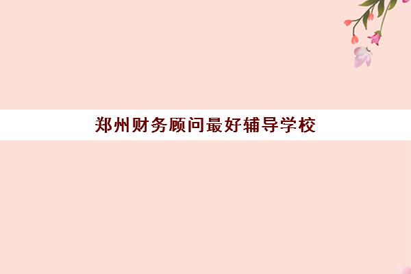 郑州财务顾问最好辅导学校有哪些？2025年最新权威榜单、择校策略与成功案例全解析