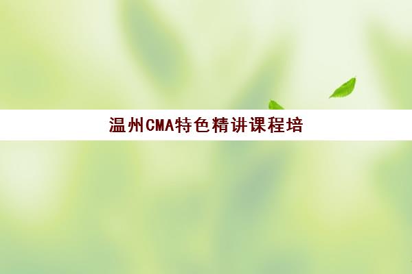 温州CMA特色精讲课程培训机构哪个比较好？2025年最新排名、选择标准与报读全攻略