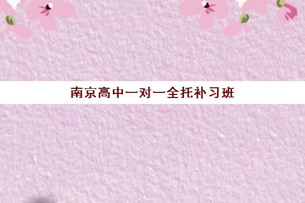 南京高中一对一全托补习班辅导机构排行榜有哪些？2025年最新榜单与择校全攻略