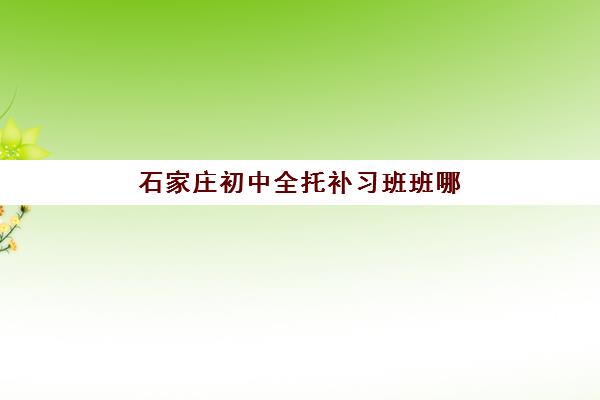 石家庄初中全托补习班班哪个机构好一点啊?2025年最新权威排名解析、各校特色对比与科学择校全攻略 石家庄初中全托补习班班哪个机构好一点啊?2025年最新权威排名解析、各校特色对比与科学择校全攻略