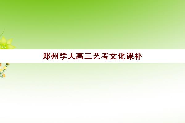 郑州学大高三艺考文化课补习学校收费标准如何？一对一价格解析与高性价比报读指南