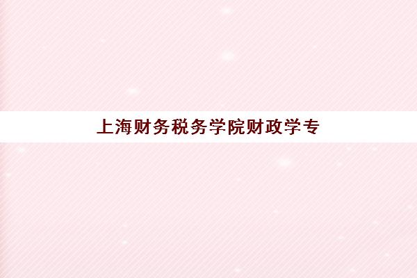 上海财务税务学院财政学专业在职研封闭式集训营怎么样？2025年课程深度评估与报读指南