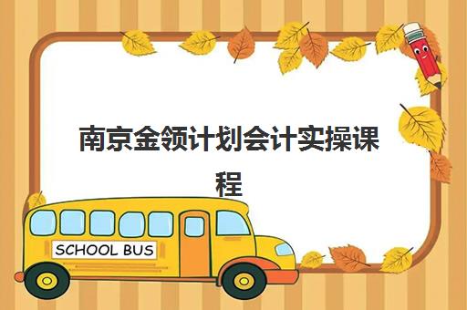 南京金领计划会计实操课程报名时间及流程安排表如何查询？2025年最新报名通道、流程详解与时间指南