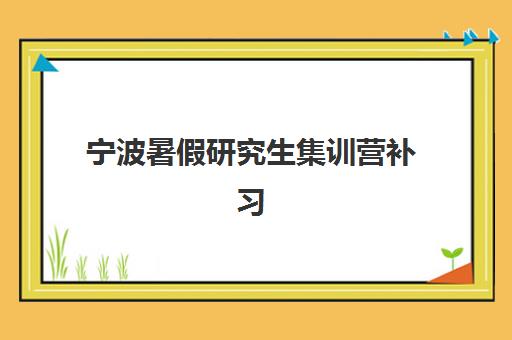 宁波暑假研究生集训营补习机构辅导班有哪些学校招生？2025年最新招生政策、报名流程与择校指南全解析