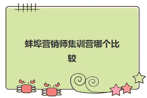 蚌埠营销师集训营哪个比较好？2025年最新排名、课程特色与就业前景全解析