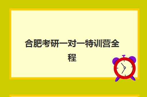 合肥考研一对一特训营全程班辅导机构哪个比较好？2025年收费标准与择校全攻略